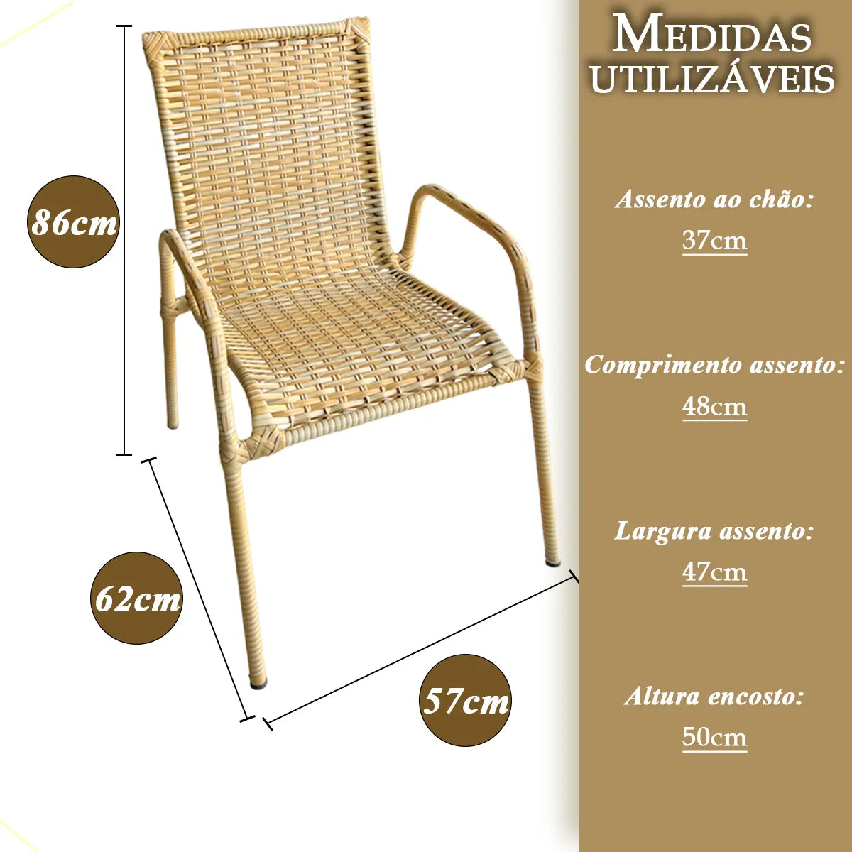 Kit 4 Cadeiras TRAMA, Fibra Sintética Alta Qualidade 86cm Amarelo Claro + 1 Mesa brinde