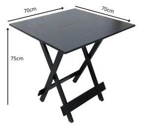 Conjunto Dobrável Madeira Maciça 70X70cm, 4 Cadeiras - Estofado Vermelho