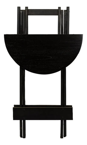 Jogo Mesa Dobravel Bistrô C/4 Banquetas Altas Madeira Maciça - Cor PRETO