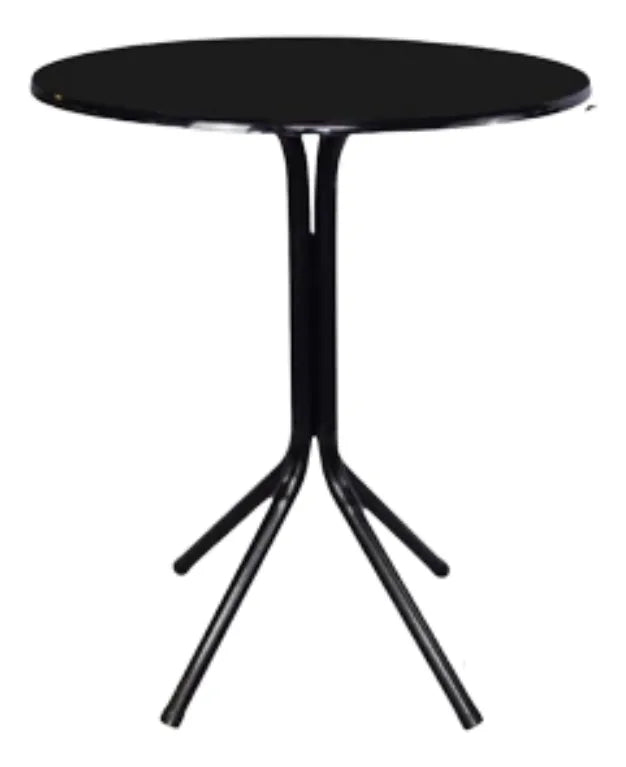 [VERMELHO] - Jogo 4 Banqueta Alta 3 Arames Clássica + Mesa Bistrô Redonda