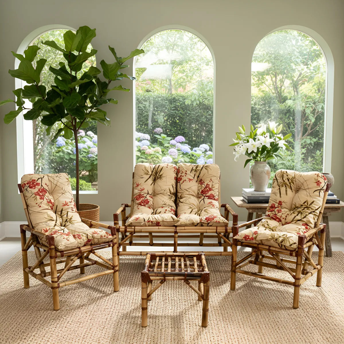 KIT 1 Namoradeira, 2 Cadeiras Completo Sakura + Brinde Exclusivo