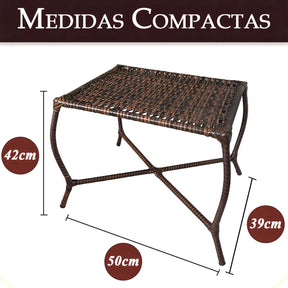 Kit 4 Cadeiras TRAMA, Fibra sintética Alta Qualidade 86cm Amêndoa Castanho + 1 Mesa brinde